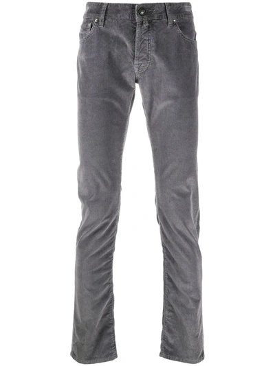 Shop Jacob Cohen Comfort Fit Corduroy Trousers In Grey