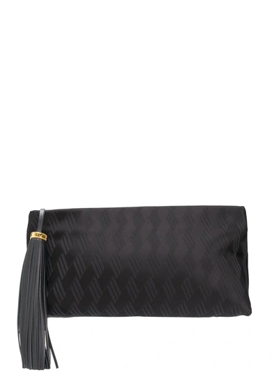 Shop Attico Tassel Detail Clutch Bag In Black
