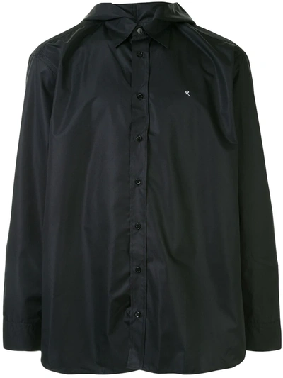 Raf Simons Big Fit R-shirt With Hood In Black | ModeSens