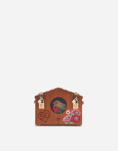 Shop Dolce & Gabbana Dolce Box Bag In Wood And Ayers