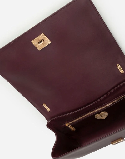 Shop Dolce & Gabbana Large Devotion Side Bag In Matelassé Nappa Leather