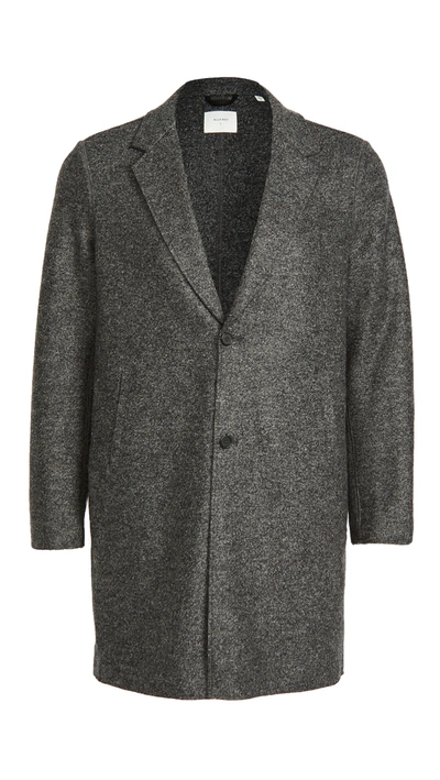 Billy Reid Boiled Wool Topcoat In Grey ModeSens