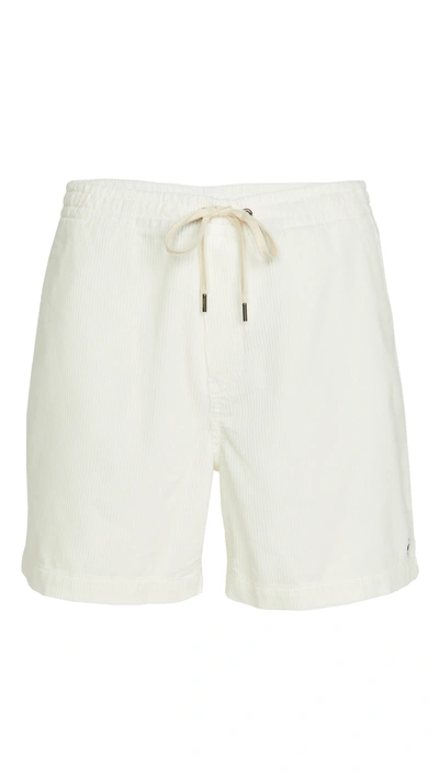 Shop Polo Ralph Lauren 9 Wale Corduroy Shorts In Warm White