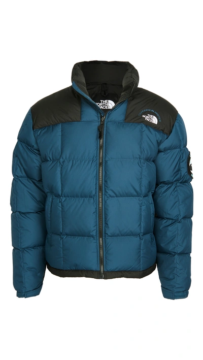 Shop The North Face Nse Lhotse Expedition Down Jacket In Blue Wing Teal