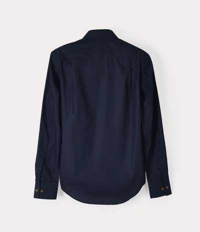 Shop Vivienne Westwood Slim Shirt Navy In Navy Blue