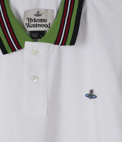 Shop Vivienne Westwood Classic Polo Stripe Collar White