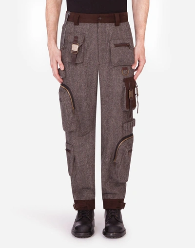 Shop Dolce & Gabbana Wool Cargo Pants