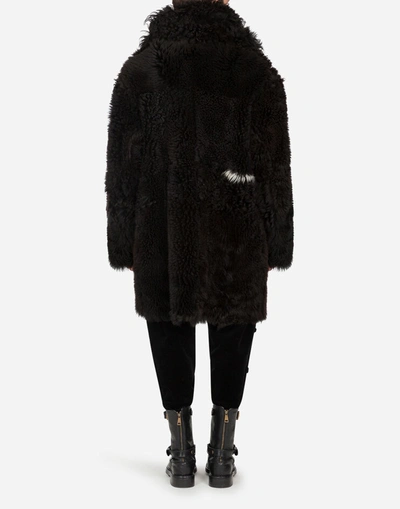 Shop Dolce & Gabbana Double-breasted Shearling Coat