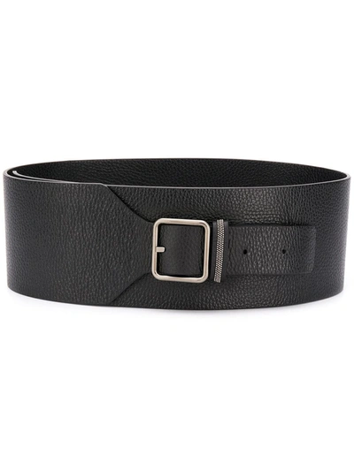 Shop Fabiana Filippi Leather Belt In Black