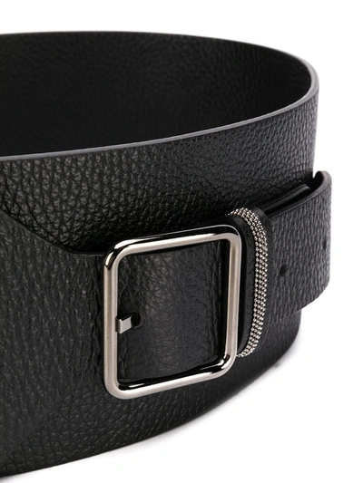 Shop Fabiana Filippi Leather Belt In Black