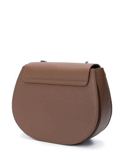 Shop Fabiana Filippi Adriana Leather Crossbody Bag In Brown