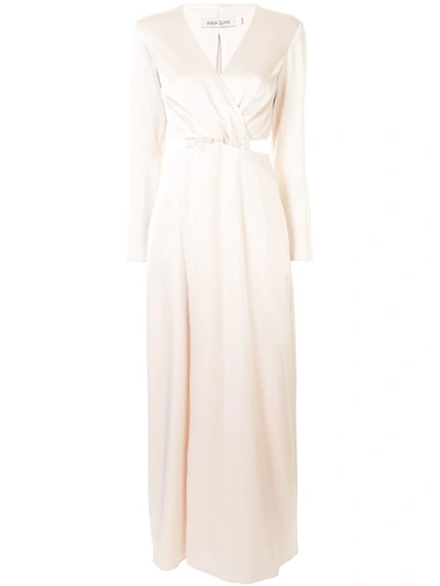 Shop Anna Quan Elena Cut-out Maxi Dress In White