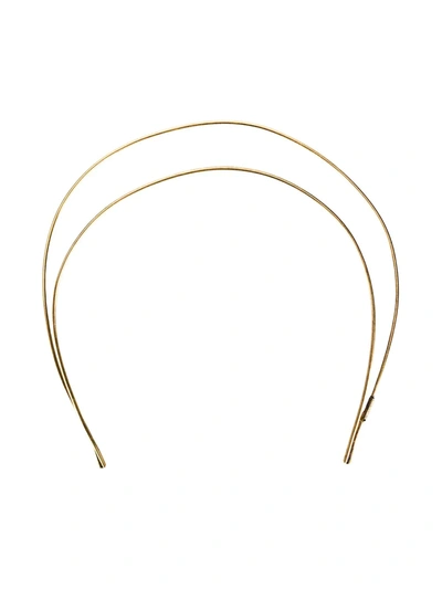 Shop Ann Demeulemeester Rounded Wire Hairband In Gold