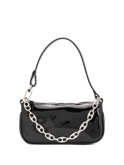 Shop By Far Chain Strap Shoulder Bag In Black
