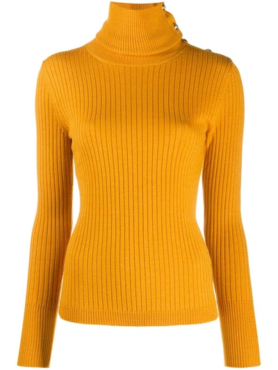 Shop Barena Venezia Ribbed-knit Virgin Wool Jumper In Yellow