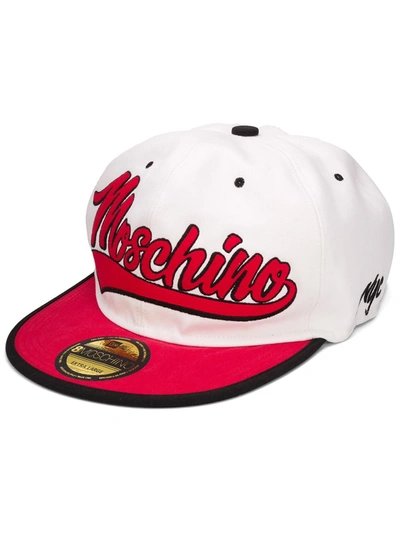 Shop Moschino Logo-signature Cap In White
