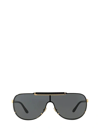 Shop Versace Ve2140 Gold Sunglasses In 100287