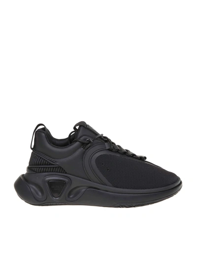 Shop Balmain Sneakers B Runner In Nylon Color Black In Noir