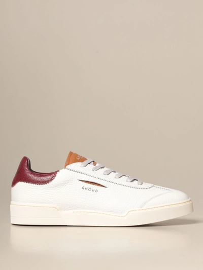 Shop Ghoud Sneakers  Sneaker In Textured Leather In White
