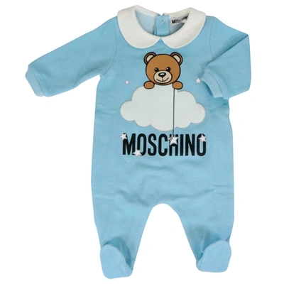 Shop Moschino Cotton Jump Suit In Heavenly