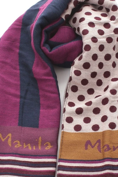 Shop Manila Grace Women's Purple Acrylic Scarf
