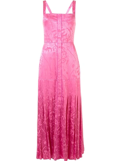 Shop Alexis Lovra Pleated Midi Dress In Pink