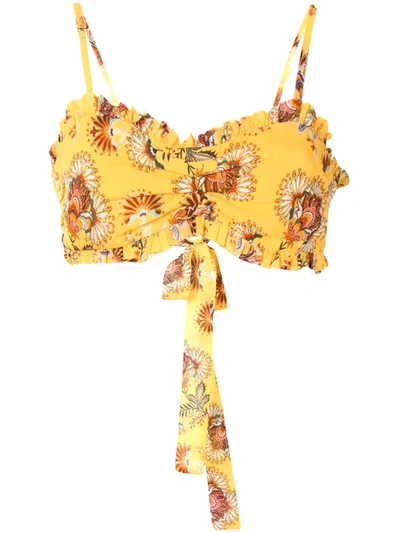 Shop Alexis Alma Cropped Top In Yellow