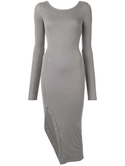 Shop Alix Nyc Lester Twist-back Dress In Grey