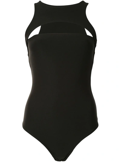 Shop Alix Nyc Floyd Cut-out Bodysuit In Black