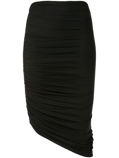 Shop Alix Nyc Langston Ruched Skirt In Black