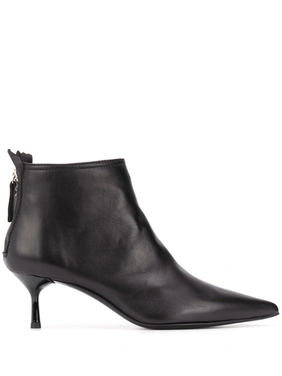 Shop Agl Attilio Giusti Leombruni Leather Ankle Boots In Black