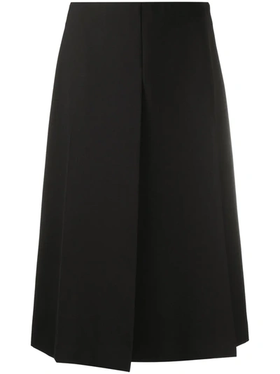 Shop Joseph Pleat-detail Midi Skirt In Black