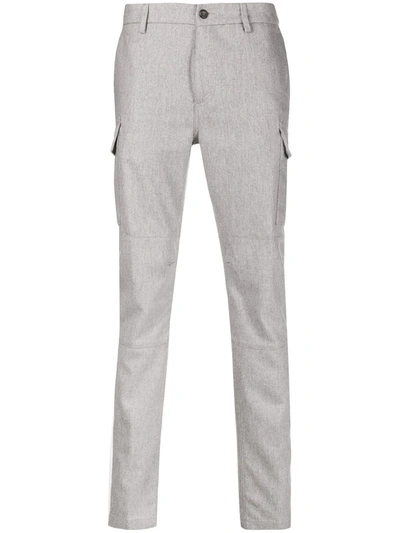 Shop Eleventy Cargo Trousers In Grey