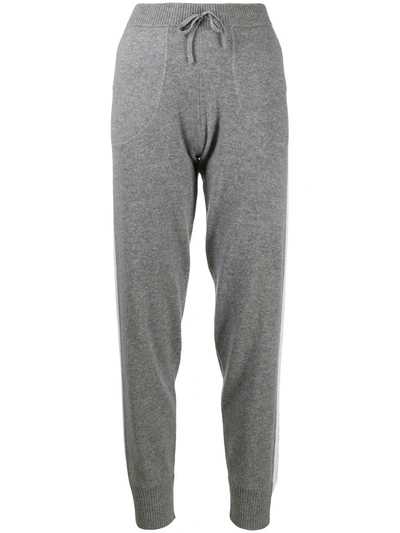 Shop Bella Freud Drawstring Tracksuit Cashmere Bottoms In Grey