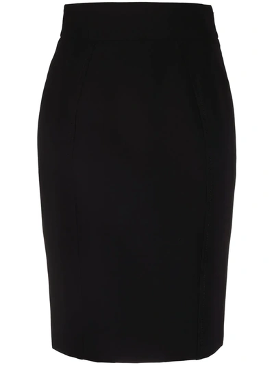 Shop Moschino Classic Pencil Skirt In Black