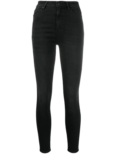 Shop Allsaints Phoenix High-waist Skinny Jeans In Black