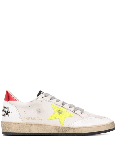 Shop Golden Goose Ballstar Cocco Print Sneakers In White