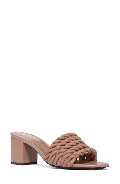 Shop Valentino The Rope Slide Sandal In Nude Rose