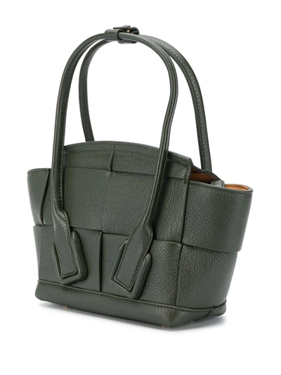 Shop Bottega Veneta Arco 29 Leather Handbag In Black