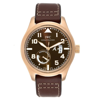 Shop Iwc Schaffhausen Pilot Saint Exupery Rose Gold Limited Edition Watch Iw320103 Card In Not Applicable