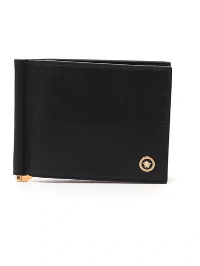 Shop Versace Medusa Black Leather Wallet