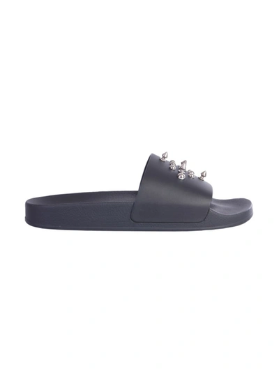 Shop Giuseppe Zanotti Brett Black Rubber Sandals
