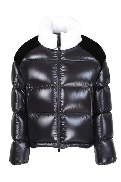 Shop Moncler Choulle Black Nylon Down Jacket