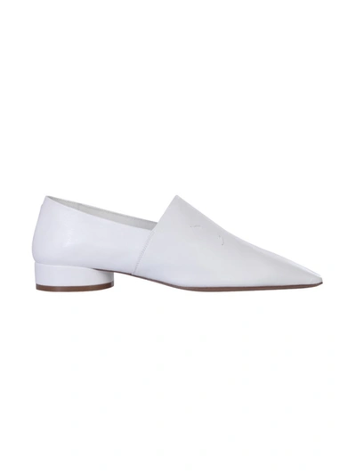 Shop Maison Margiela White Leather Loafers