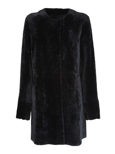 Shop Drome Black Leather Coat