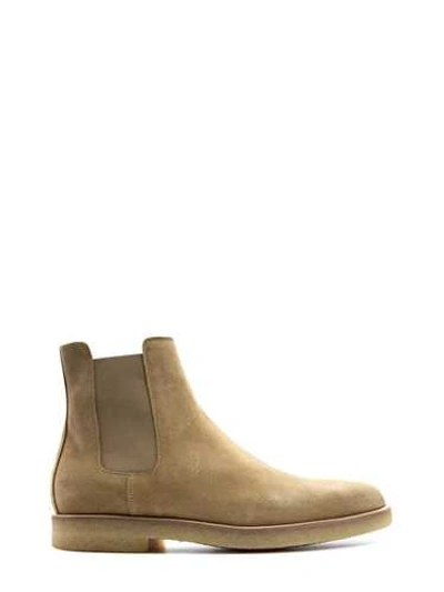 Shop Common Projects Beige Suede 'chelsea' Ankle Boot In Brown