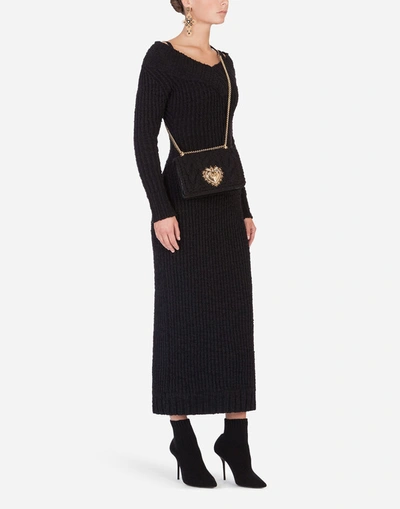 Shop Dolce & Gabbana Long-sleeved Knit Dress