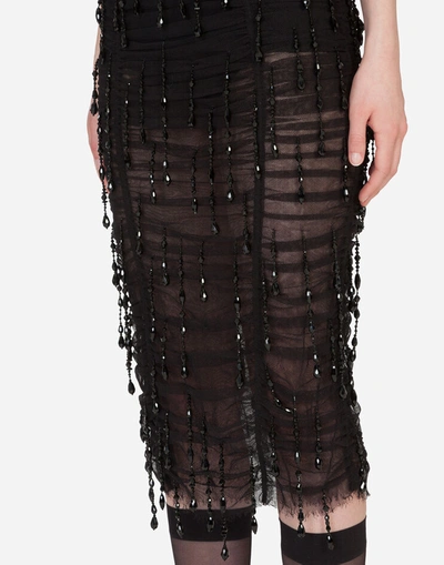 Shop Dolce & Gabbana Calf-length Dress With Square Neckline