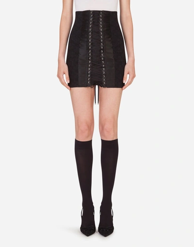 Shop Dolce & Gabbana Jacquard Pencil Skirt