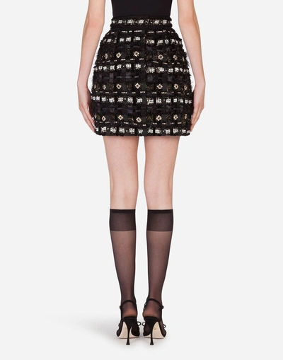 Shop Dolce & Gabbana Embroidered Miniskirt